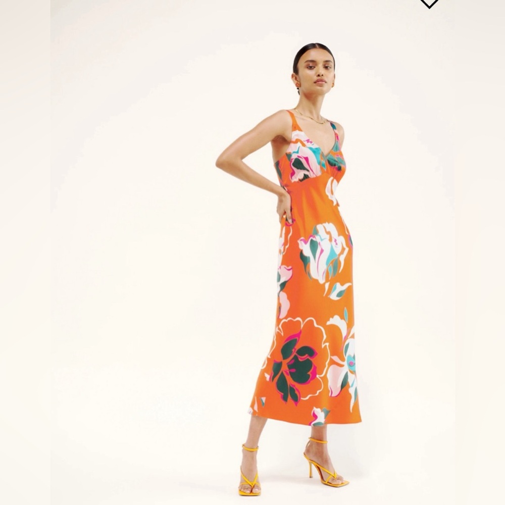 Reformation Daytona Silk Midi Dress